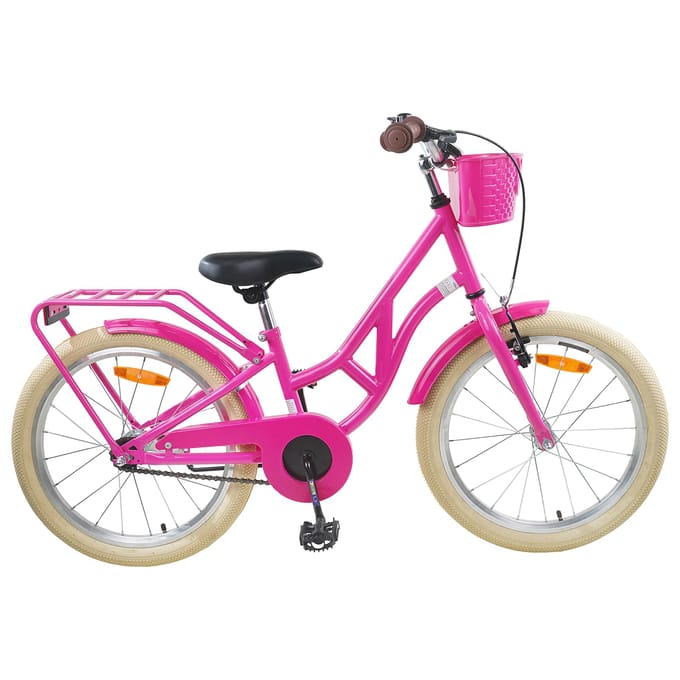 vidaXL - Kinderfiets - 24 - Inch - voor - 8-12 - jaar - oud - Donkerroze