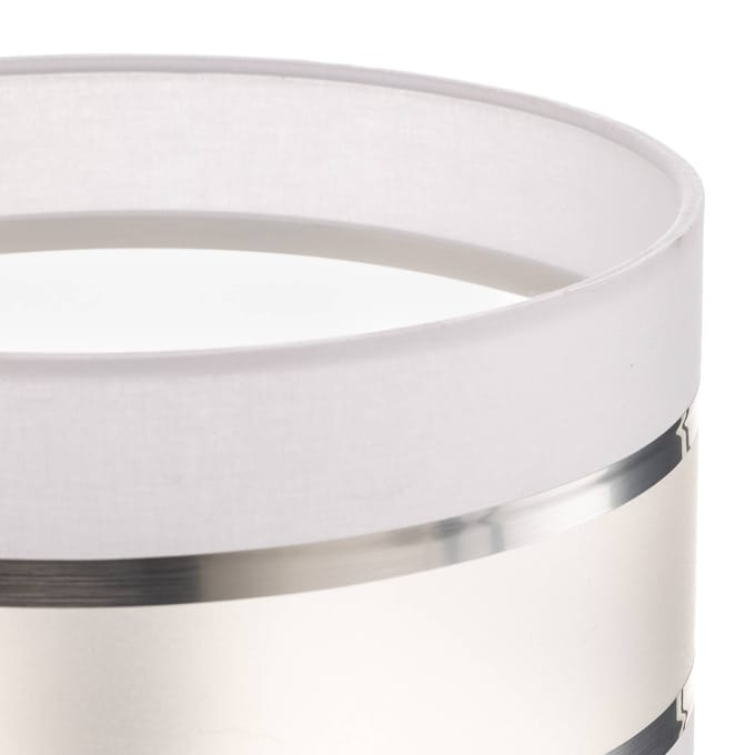 HELAM Lampenkap Helen E27 Ø25/hoogte 15cm wit/zilver