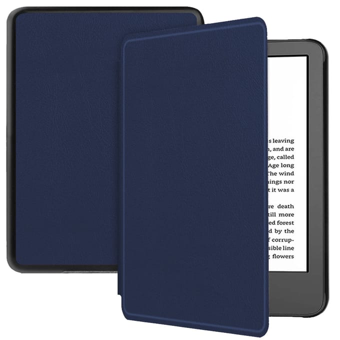 imoshion Slim Hard Case Bookcase voor de Amazon Kindle (2024) / Amazon Kindle (2022) 11th gen - Donkerblauw