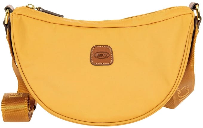 BRIC'S schoudertas X-Bag Halfmoon Bag Honey mosterdgeel