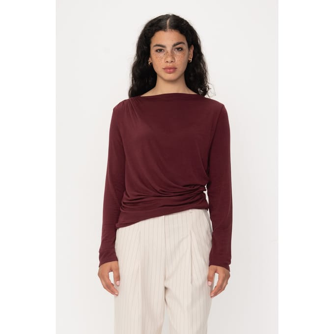 VIVEH Alyssa Burgundy Taglia: 34 | Maglie a manica lunga Outlet | Donna | Marrone