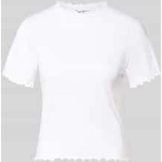 slim fit T-shirt van katoenmix model 'NORA'