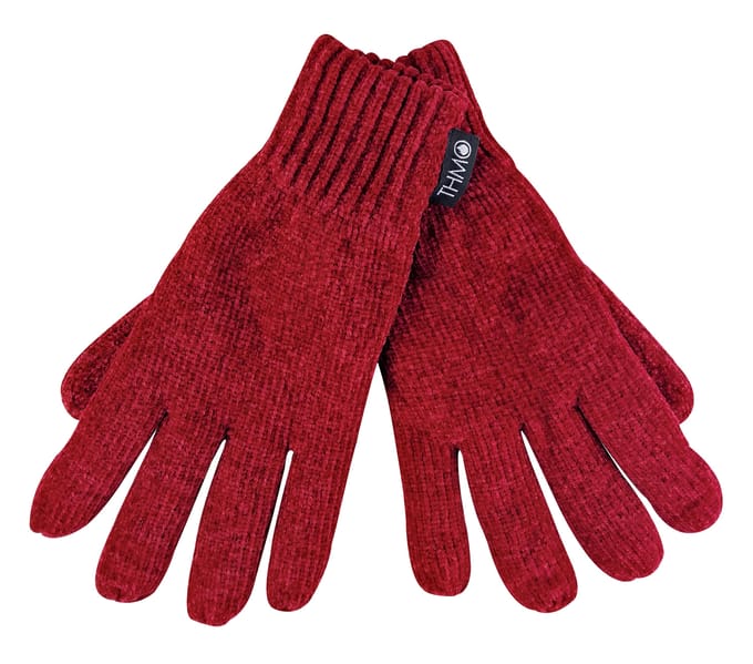 THMO - Dames 3m Dunsulate Chenille Handschoenen - Rood