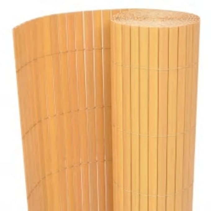 vidaXL - Tuinafscheiding - dubbelzijdig - 110x500 - cm - geel