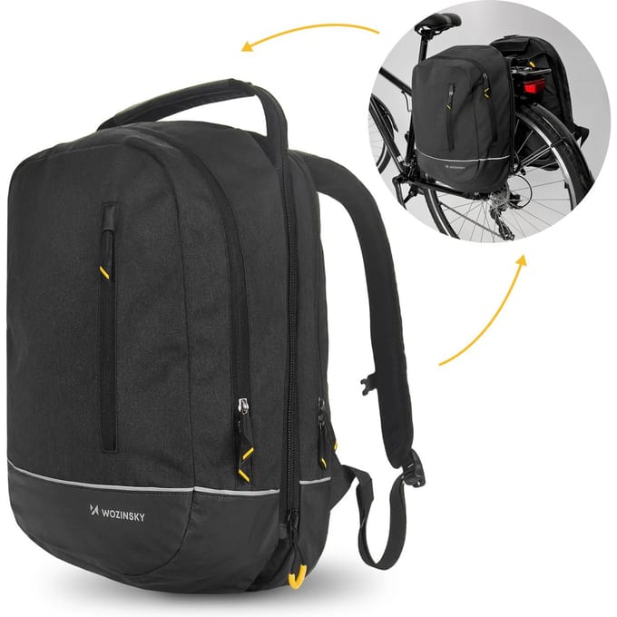 Wozinsky WBB30BK Serie - Fietstas - 30L - Zwart - Regenbescherming