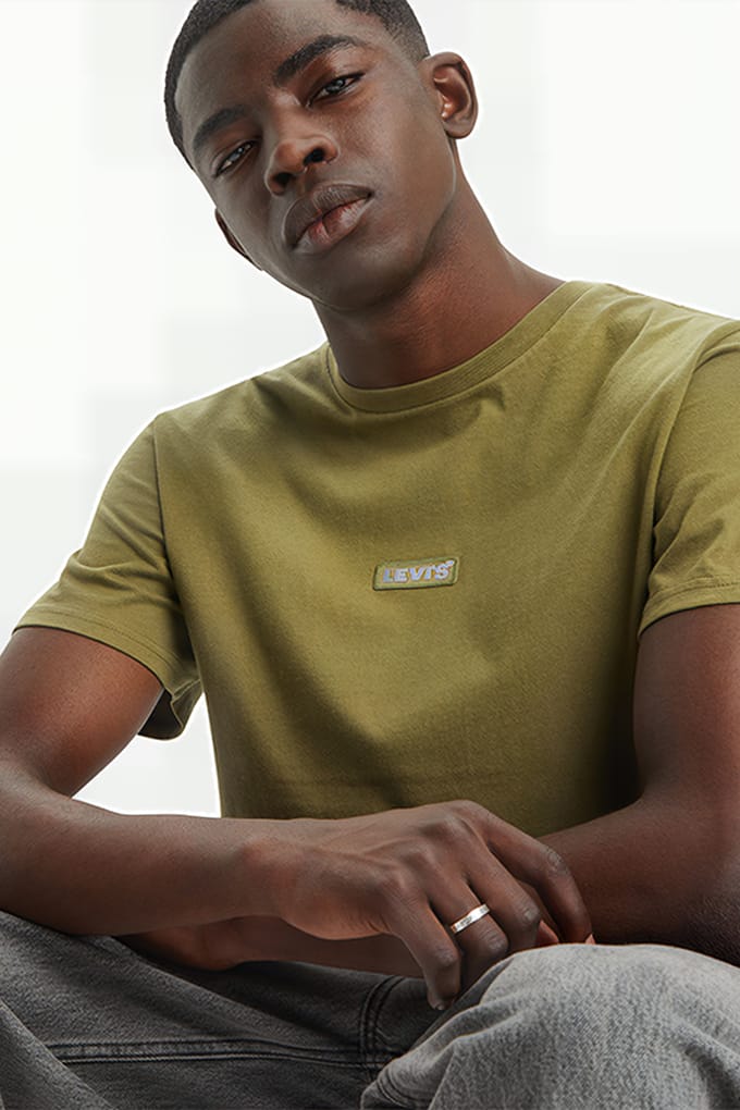 Levi's Ss Basic T-shirt Green Maat: S | Basic T-Shirts Outlet | Heren | Groen