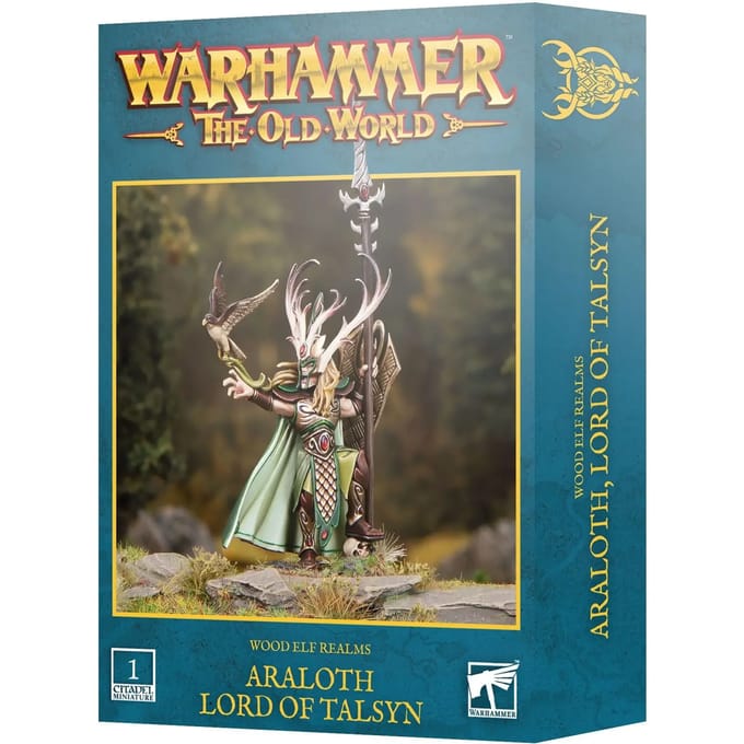 Beeldje Games Workshop Warhammer ToW - Royaumes Elfes Sylvains : Araloth Seigneur de Talsyn