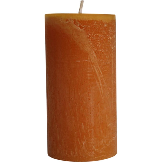 PTMD - Kaars Rustic Outdoor - Oranje - 15x15x30cm