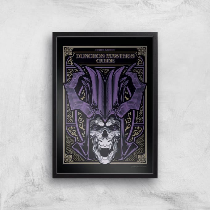 Dungeons & Dragons Dungeon Master Giclee Art Print - A4 - Black Frame
