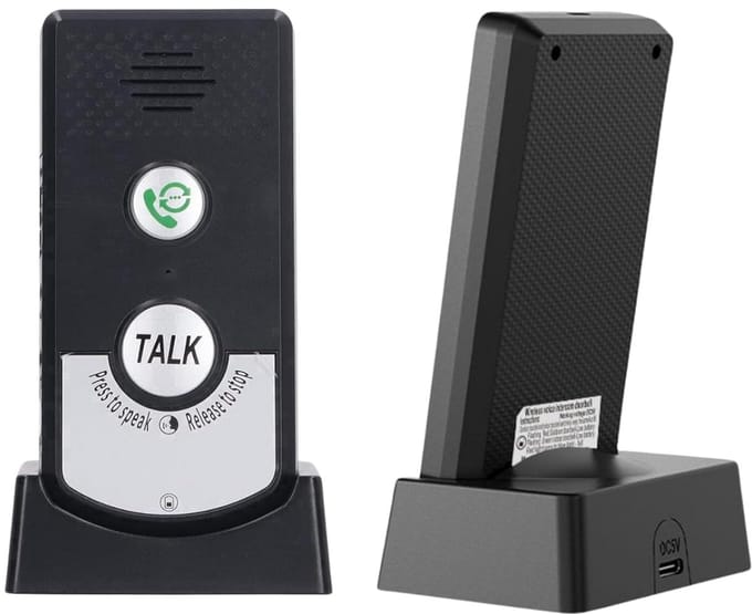 Twee Weg Intercom - Draadloze Deurtelefoon - Communicatie Thuis - Bereik tot 1000m - 2 Stuks - Wit