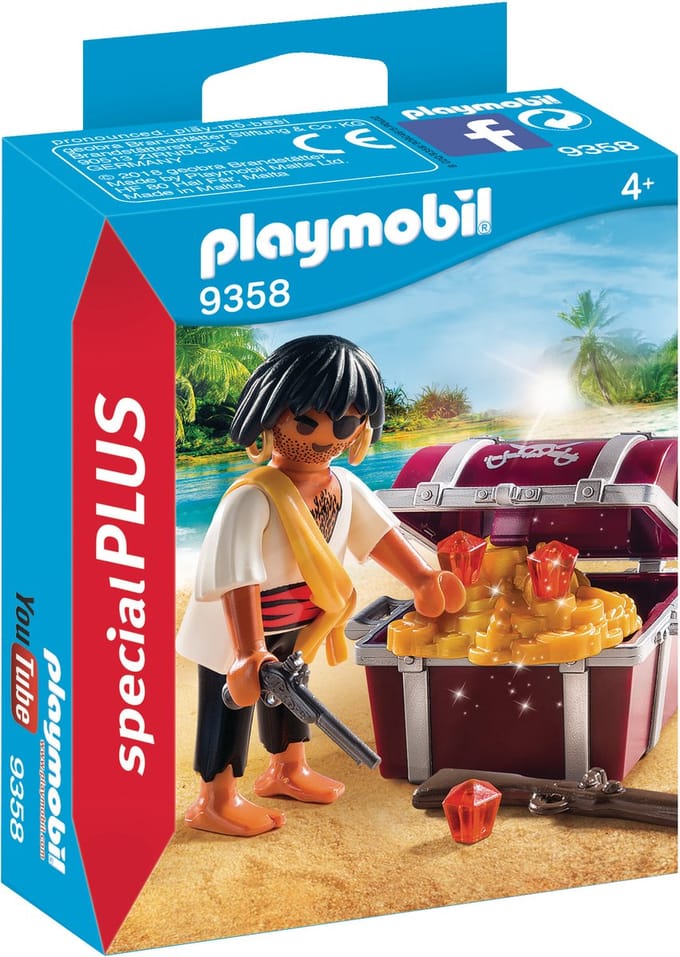 PLAYMOBIL  Piraat met schatkist - 9358