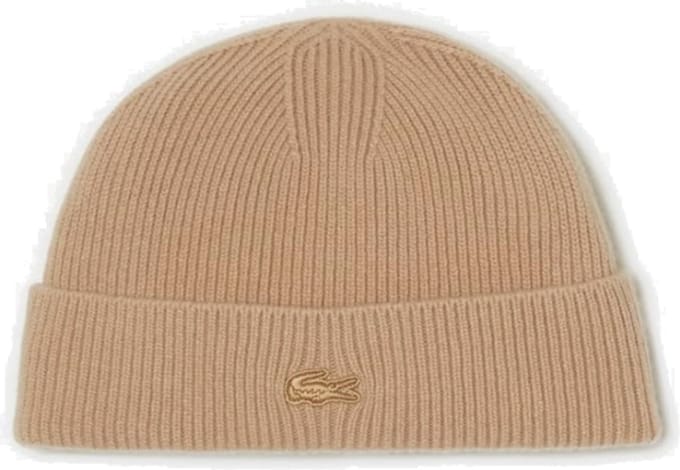 Lacoste Knitted Wool/Cashmere Beanie - Beige