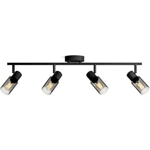 Philips Palms Spot - Plafondspot met vier lichtpunten - Met gerookt glas - Kleine fitting E14