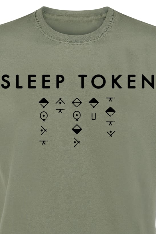 Sleep Token T-shirt - Alphabet 2 - S tot 4XL - voor Mannen - groen