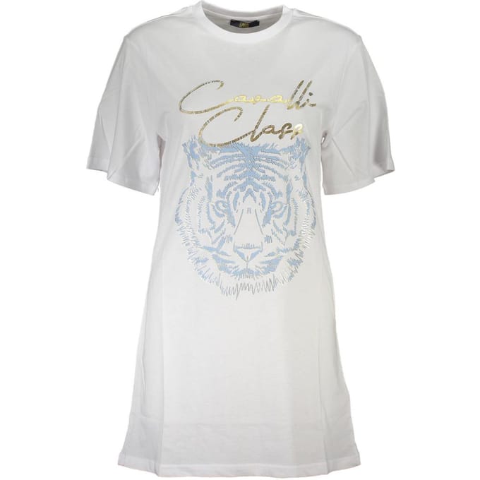 Tijgerkop Geborduurde T-shirt Jurk