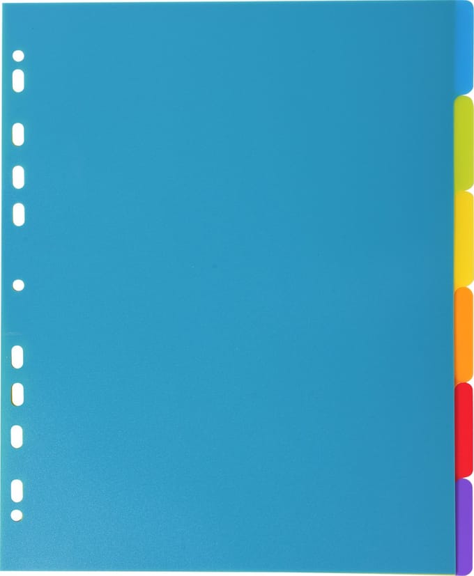 Exacompta 25x Campus® Tabbladen in PP met onbedrukte tabs- 6 tabs - A4 maxi - Doorschijnend - 3806E
