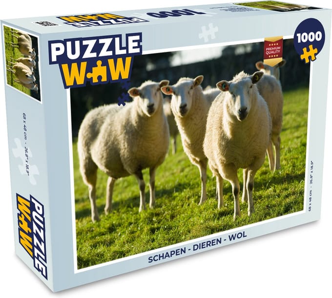 Puzzel Schapen - Dieren - Wol - Legpuzzel - Puzzel 1000 stukjes volwassenen