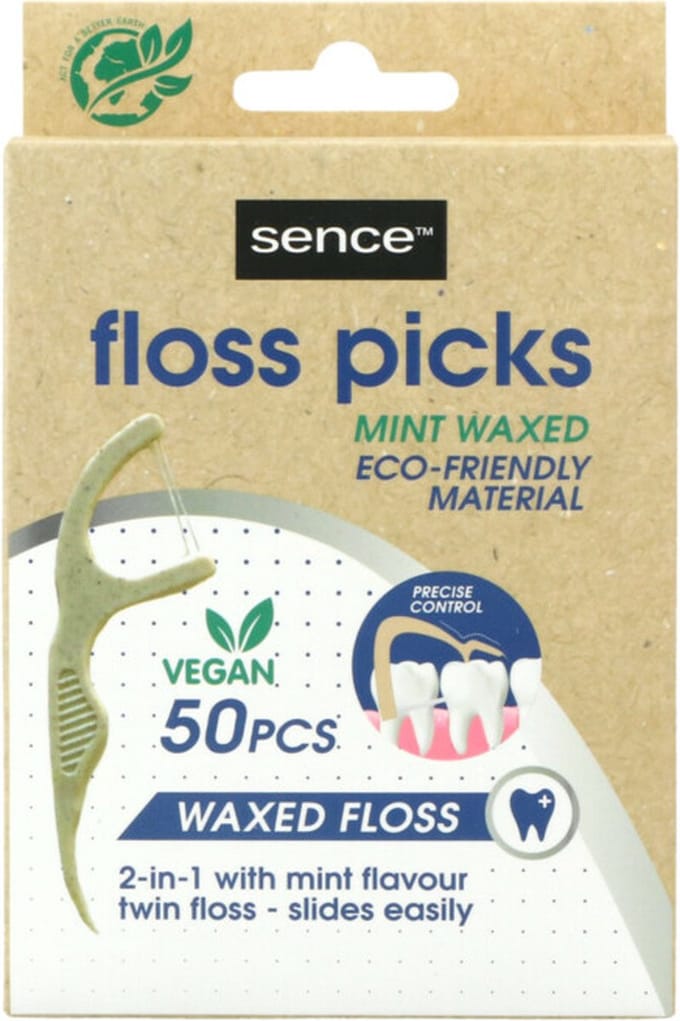 Sence Fresh Flosser 2 in 1 Bamboo 50 stuks