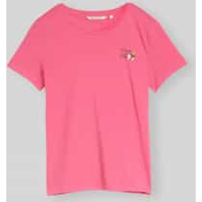 Tom Tailor Denim - T-shirt met print - Maat L - soft bright pink
