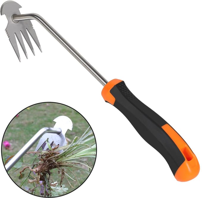 Weed Puller, Portable Garden Tools, 2024 New Manganese Steel Weed Puller, for Hand Weed for Vegetable Gardening, Backyard, Farm Planting and Uprooting Weeding Tools