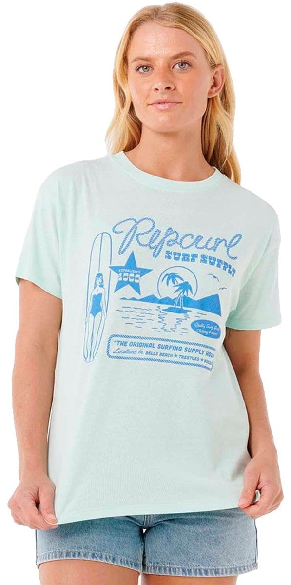 Rip Curl Surf Supply Relaxed T-shirt Met Korte Mouwen Blauw M Vrouw