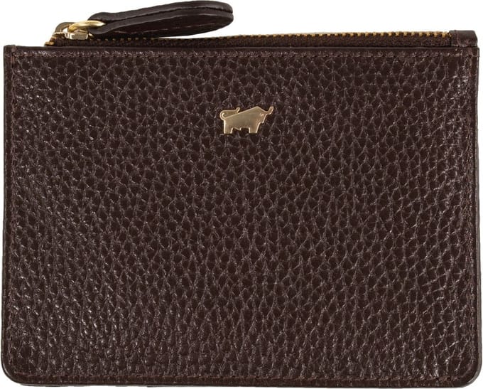 Braun Büffel Leren Portemonnee Sleutelgeval Asti Mini Wallet 4CS Coffee Bruine