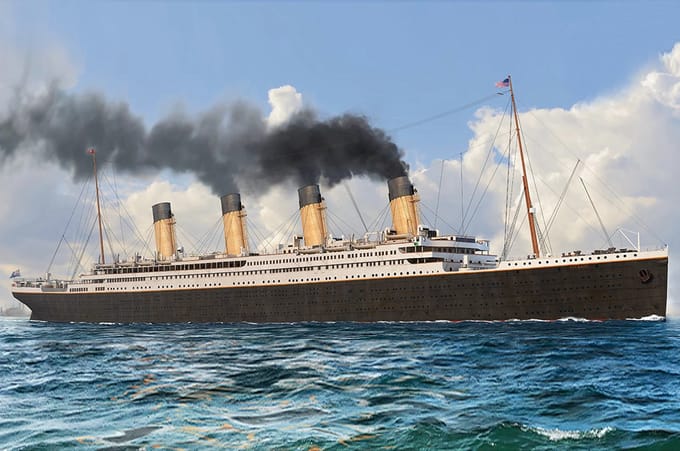 HobbyBoss Modelbouwpakket Schepen - 83420 R.M.S. Titanic Ship Plastic - 1:700 - Modelbouw