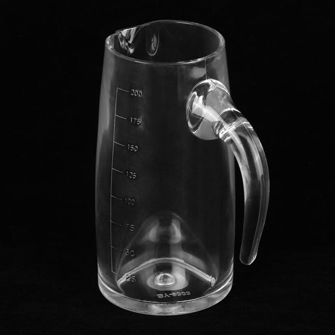 Bouteille de Jus Transparente en Acrylique 200 ml Pichet d'Eau Récipient pour Boissons Vin Bouilloire Carafe pour Bar white