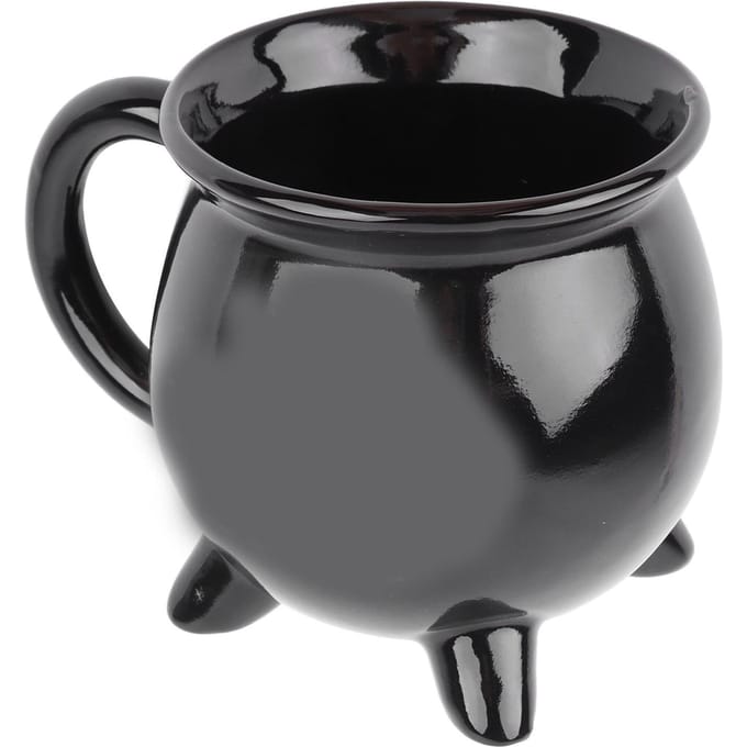 Heksenketel Mok 300ml Verzegelde Hekserige Zwarte Ketel Mok voor Halloween Decor Tafeldecoratie black
