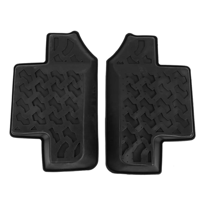 Paar Achtervloermat Antislip Rubber Deur Voetpad Past voor Jeep Wrangler JK 2 Deurs 20072017 black