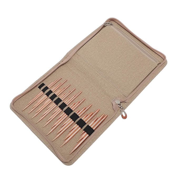 27 stuks rondbreinaalden set verwisselbare verwijderbare aluminiumoxide haaknaalden met beige