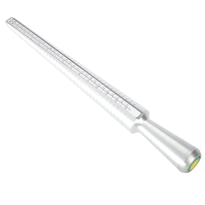 Vinger UK Ringmaat Stok Maatbepaling Meetstok Sieraden Maat Meetinstrument (Ringsizer) white