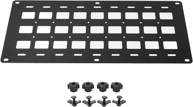 Vrachtwagenbed Paneel Organisator Multifunctioneel 810 x 340 mm L Railopslagpaneel Organizer met Fixerende Basisstudie