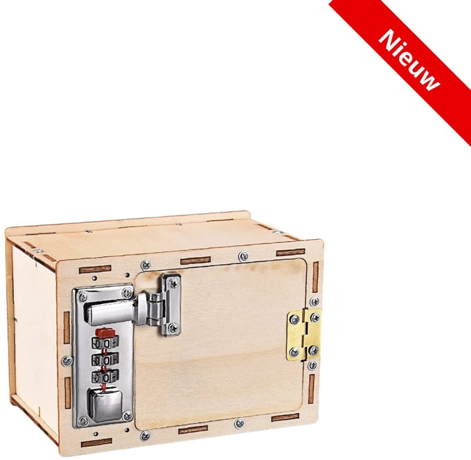 Kitcreatives- Bouwpakket Kluis met Cijferslot- Science Kit