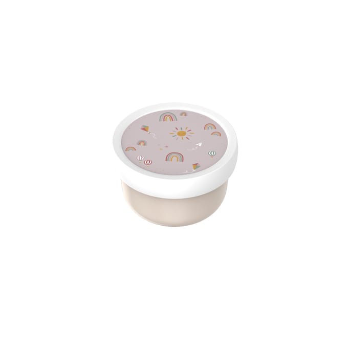 Mepal Fruitbox Campus - 300 ml - Inclusief fruitvorkje - Sluit goed af - Snackdoosje - Sunshine & Rainbow
