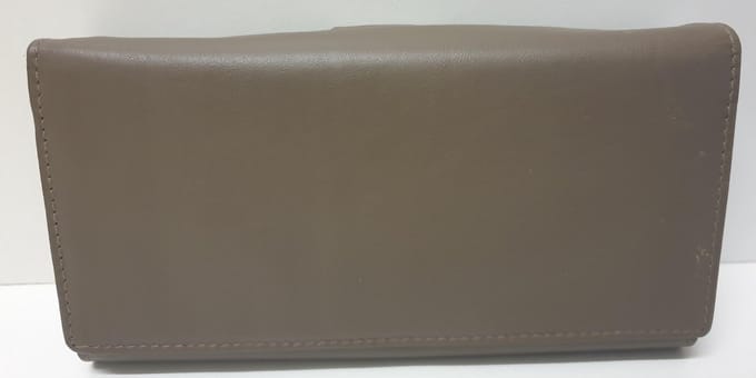 Dames Overslagportemonnee Groot - Taupe