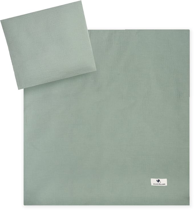 Julius Zöllner Muslin Bedlinnen - Groen - 80×80 + 35×40 cm