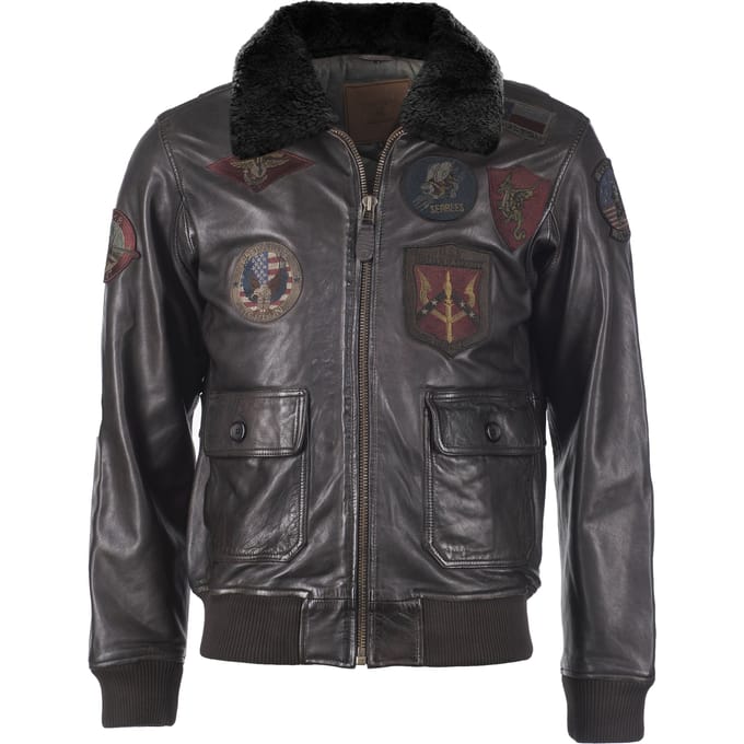 Top Gun leren jas TGJ1001