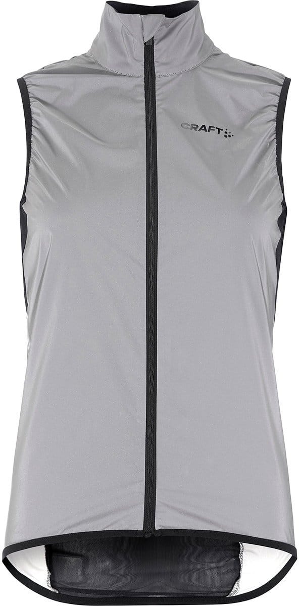 Craft Adv Essence Lumen Mouwloos Fietswindjack Dames - Zilver Reflecterend | Maat: XL