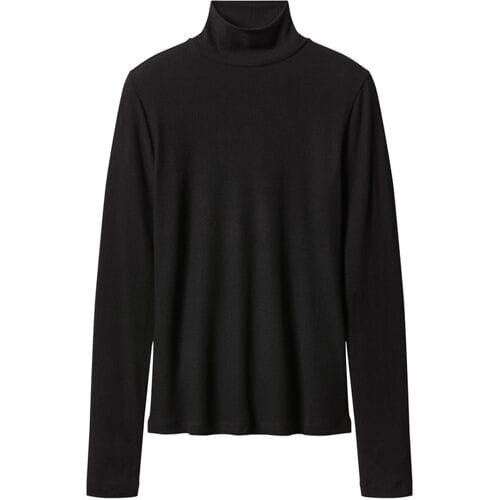 ESMARA Geribde dames coltrui (zwart, L (44/46))