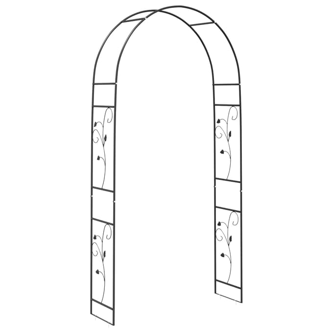 vidaXL - Tuinboog - Zwart - 115 - x - 37 - x - 231 - cm
