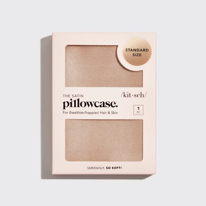 Kitsch Satin Pillowcase - Champagne - Satijnen Kussensloop - Haar- & Huidvriendelijk - Luxe Slaapcomfort