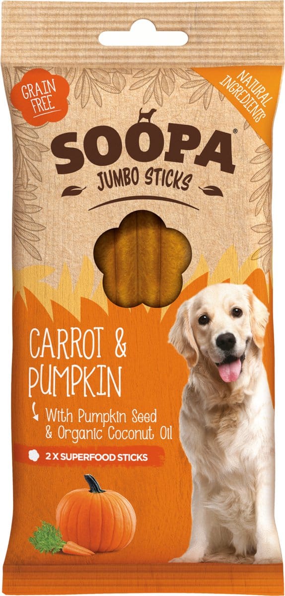 Soopa - Pompoen & Wortel Jumbo Stick - 170g