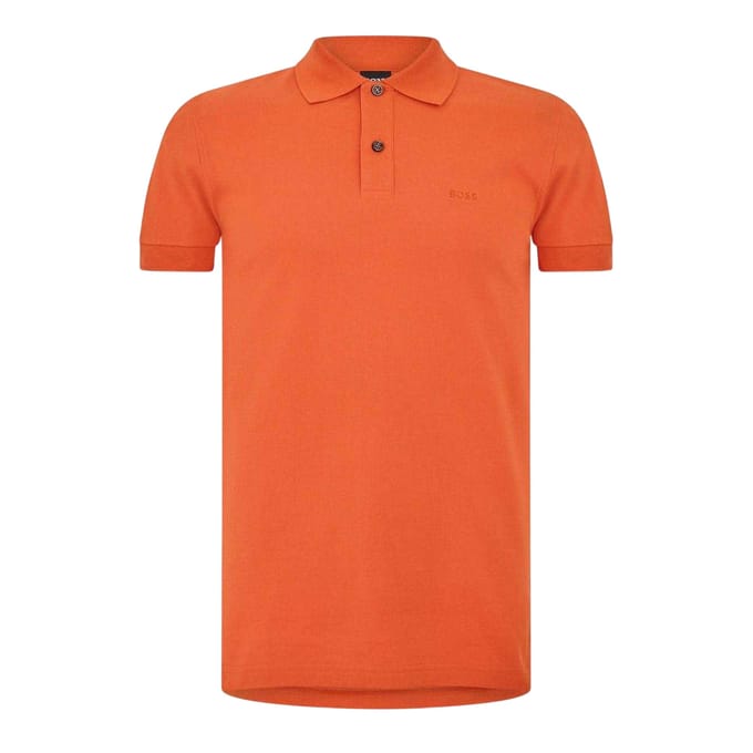 Boss Heren Firenze Katoenen Poloshirt (Donker Oranje)