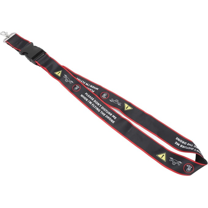 Drone Afstandsbediening Band Polyester Vezel Zacht met Waarschuwingsbord Haak Drone Lanyard voor Avata 1 black