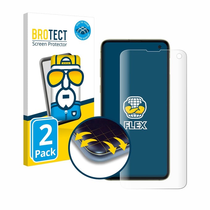 BROTECT - Screenprotector voor Samsung Galaxy S10e - Folie Beschermfolie transparant volledig dekking - 2 Stuks