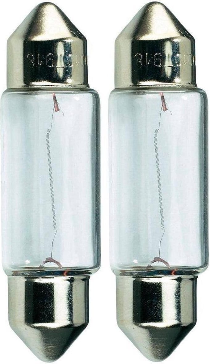 autolamp 12 volt 5w sv8,5 2st wit - lamp - autolamp - gloeilamp - autoverlichting
