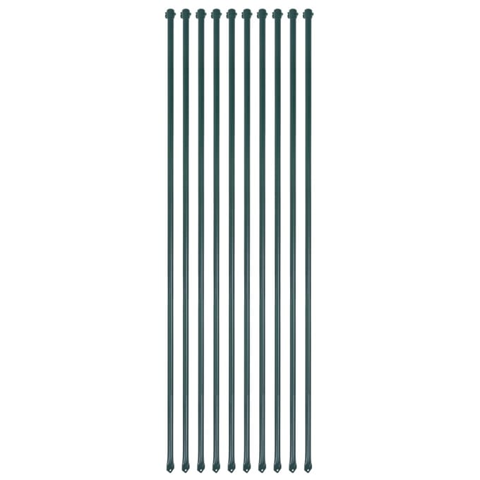 vidaXL - Tuinpalen - 1,5 - m - metaal - groen - 10 - st