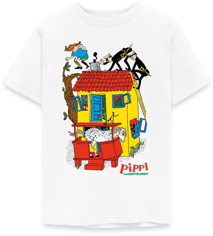 Pippi Langkous Villa Kakelbont T-Shirt Tiener