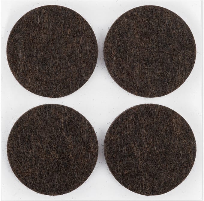 NEO TOOLS - Vilt Ronde Zelfklevende Pads - Donkerbruin - 40mm - 4 stuks